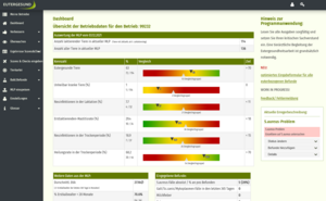Screenshot aus dem Tool Eutergesund